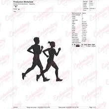 Man Woman Jogging Embroidery Design