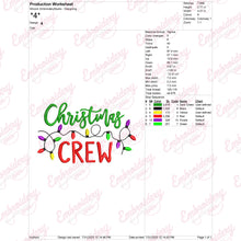 Christmas Crew Lights Embroidery Design