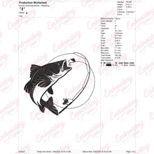 Trout Fishing Embroidery Design