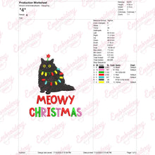 Meowy Christmas Cat Embroidery Design