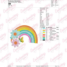 Boho Rainbow Embroidery Design