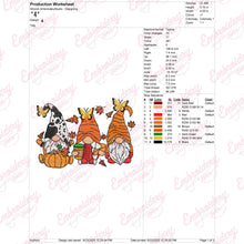 Fall Gnomes Thanksgiving Embroidery Design