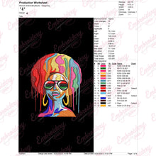 Women Black Queen Embroidery Design