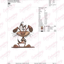 Funny Crazy Dog Embroidery Design