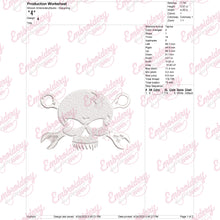 Skull And Wrench Crossbones Embroidery Design