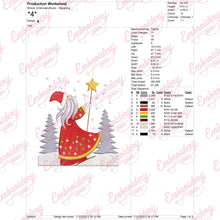 Christmas Santa and Star Jumbo Embroidery Design