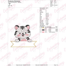 Cute Little Tiger Cub Embroidery Design