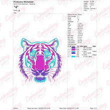 Tiger With A Pink Face Embroidery Design