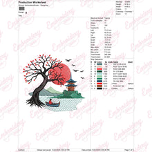Japanese Serenity Embroidery Design
