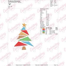 Patchwork Christmas Tree Embroidery Design