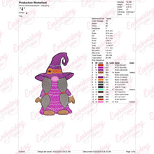 Halloween Gnome Embroidery Design