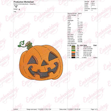 Halloween Pumpkin Machine Embroidery Design