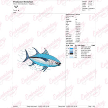 Tuna Fish Embroidery Design
