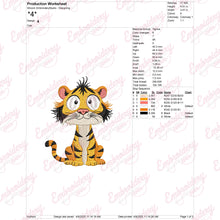 Funny Tiger Embroidery Design