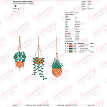Macrame Hanging Planters Embroidery Design
