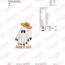 Howdy Boo Ghost Halloween Embroidery Design