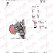 Peeking Elephant Embroidery Design