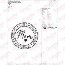 Mom Circle Embroidery Design