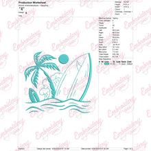 Surfboard Machine Embroidery Design