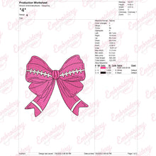 Breast Cancer Coquette Bow Embroidery Design