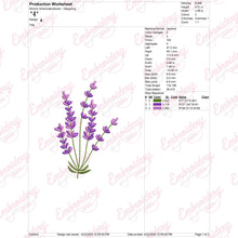 Lavender Bouquet Embroidery Design