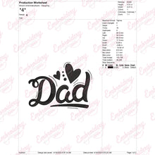 Dad Heart Embroidery Design