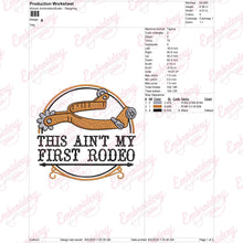This Ain't My First Rodeo Embroidery Design
