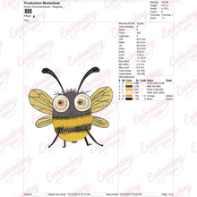 Funny Bee Embroidery Design