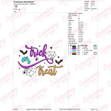 Trick Or Treat Halloween Embroidery Design
