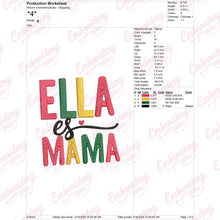 EIIa Es Mama Embroidery Design