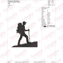 Hiker Hiking Embroidery Design