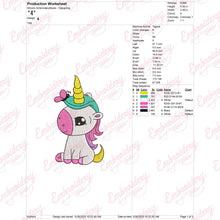 Charming Unicorn Machine Embroidery