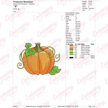 Thanksgiving Pumpkin Embroidery Design