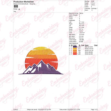 Mountain Adventure Logo Embroidery Design