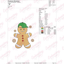 Christmas Gingerbread Boy Embroidery Design