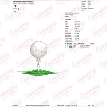 Golf Ball Embroidery Design
