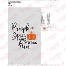 Pumpkin Spice Makes Everything Nice Thanksgiving Embroidery Design