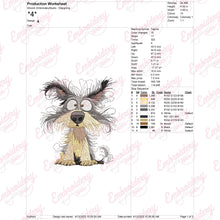 Crazy Dog Clipart Embroidery Design
