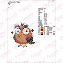 Grumpy Crazy Chicken Bird Embroidery Design