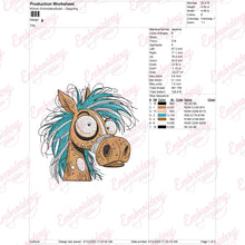 Funny Quirky Horse Embroidery Design