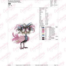 Crazy Bird Embroidery Design