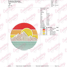 Hiking Camping Embroidery Design