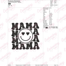 Mama Smiley Face Embroidery Design