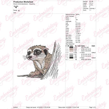 Cute Otter Embroidery Design