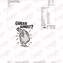 Guess What Chicken Butt Embroidery Design