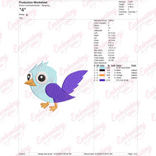 Mini Bird Machine Embroidery Design