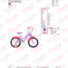 Children's Bicycle Embroidery Design