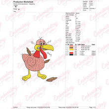 Funny Thanksgiving Turkey Embroidery Design