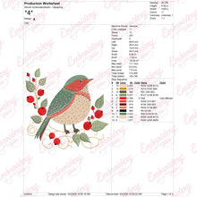 Winter Bird Machine Embroidery Design