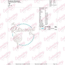 Golf Retirement Plan Embroidery Design